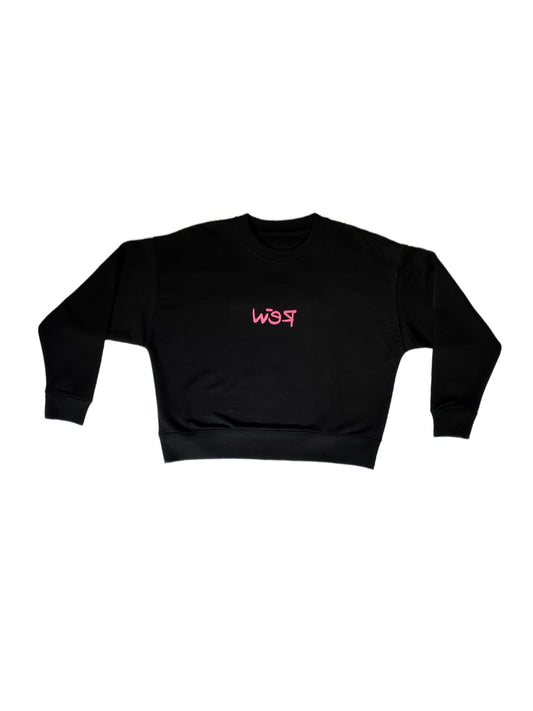 Crop top signature Μαύρο